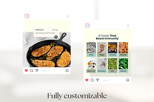 Nutrition Post Template Set I Canva