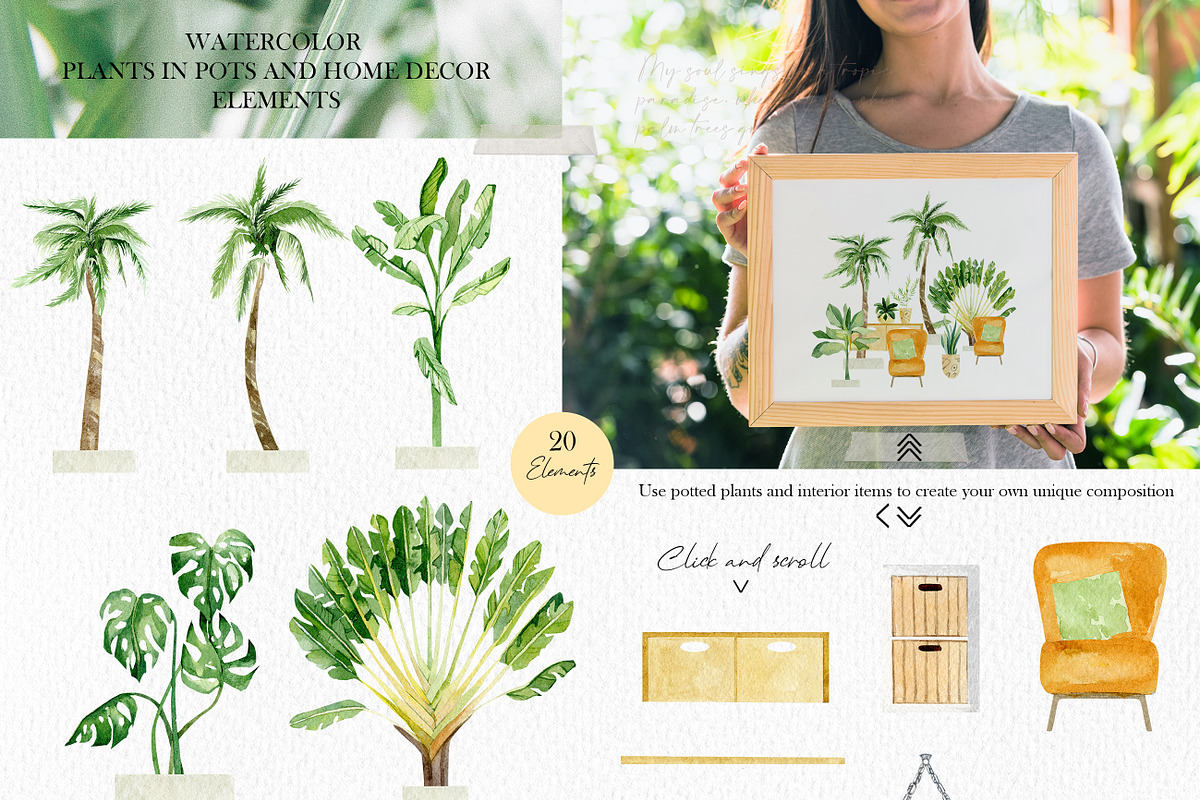 TROPICAL GREENHOUSE. Plants & decor, an Object Graphic by AnnaTkachi (Photo 3 of 9)