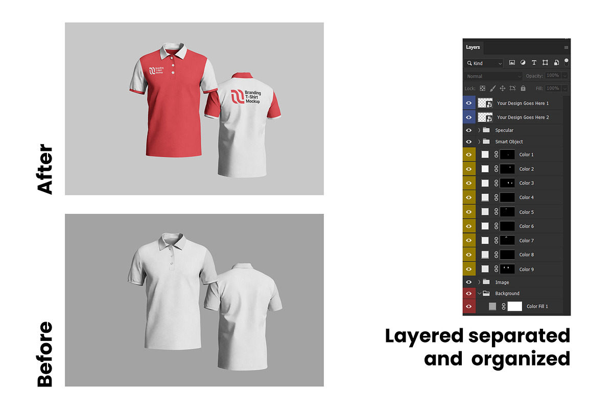 Branding Polo T-Shirt Mockup, a Merchandise Mockup by My Code Std (Photo 6 of 6)