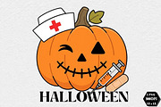 Nurse Pumpkin Halloween PNG, a Seasonal Illustration by DreamCafeArt (Thumbnail 1 of 7)