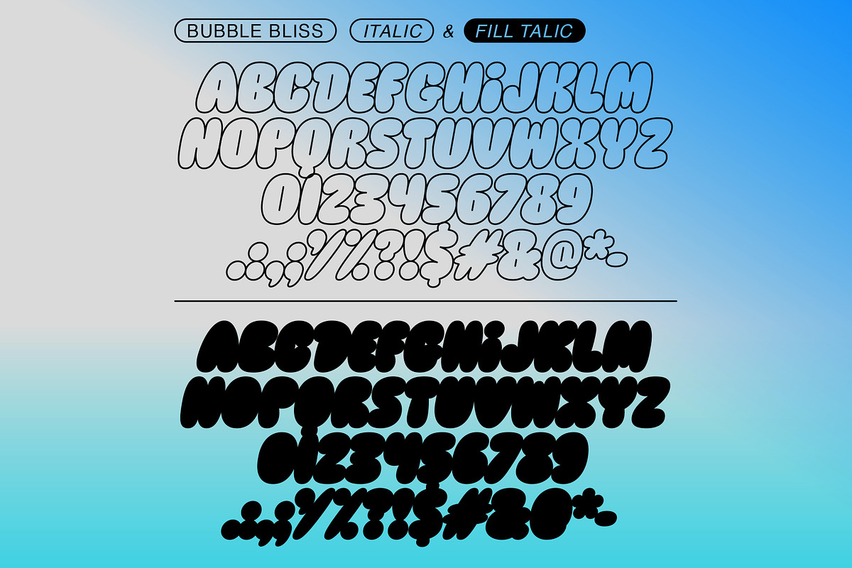 Bubble Bliss Typeface, a Font by MightySHORT (Photo 5 of 10)