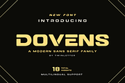 Dovens, a Sans Serif Font by twinstd (Thumbnail 1 of 14)