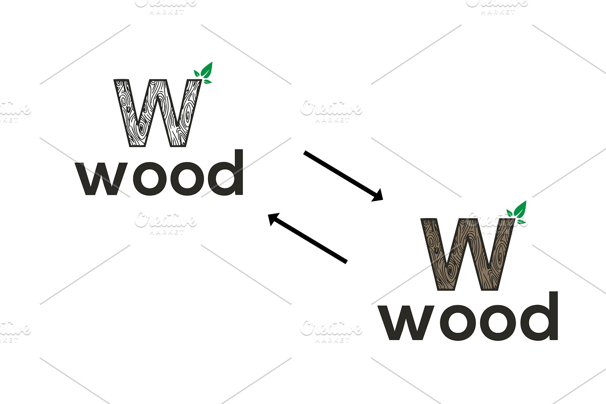 26 vector letters wood texture pack, a Branding & Logo Template by Piro Concept (Photo 4 of 6)