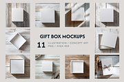 Gift Box Mockups, a Packaging Mockup by Picturesque Stories (Thumbnail 1 of 3)