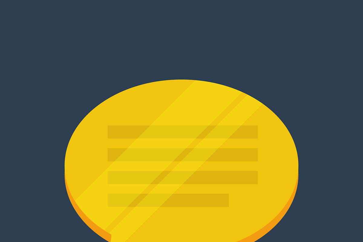 Flat golden icons preview 3