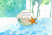 Under the Sea Watercolor Textures, a Texture Graphic by Studio Kitsch (Thumbnail 5 of 6)