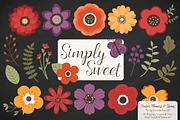 Autumn Flowers Clipart, an Illustration by Amanda Ilkov (Thumbnail 2 of 4)