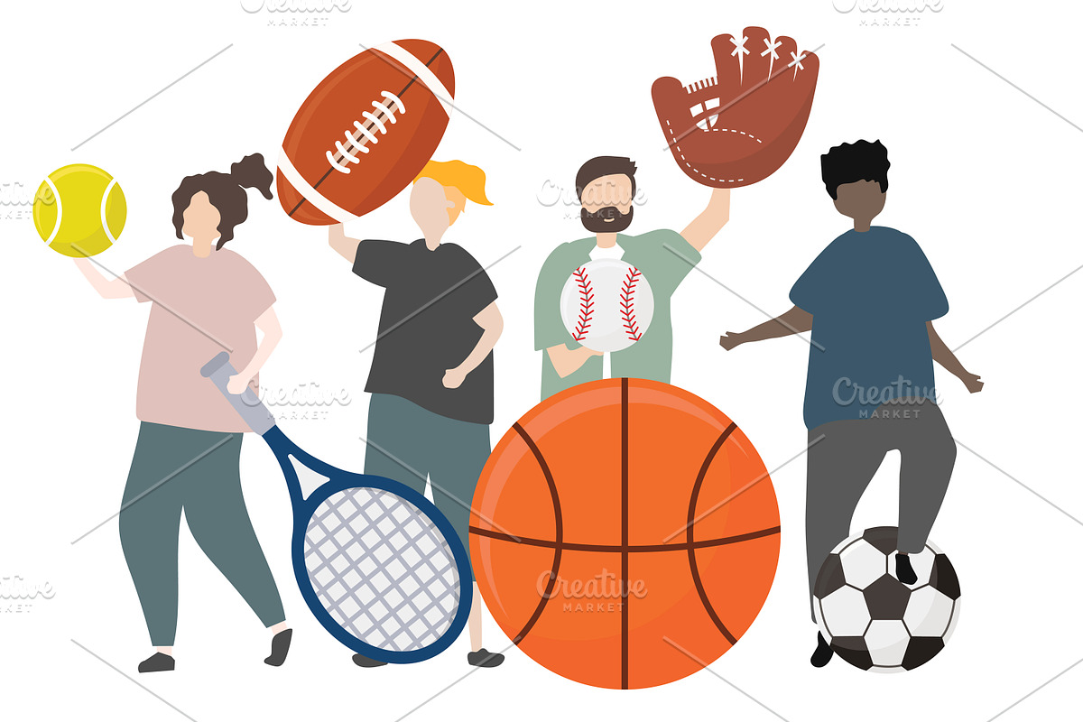 People with sports concept, a Background Graphic by rawpixel
