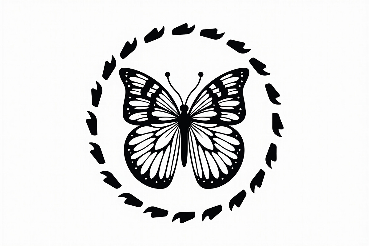 Butterfly Silhouette Vector Set, an Illustration by Designs_River (Photo 9 of 9)