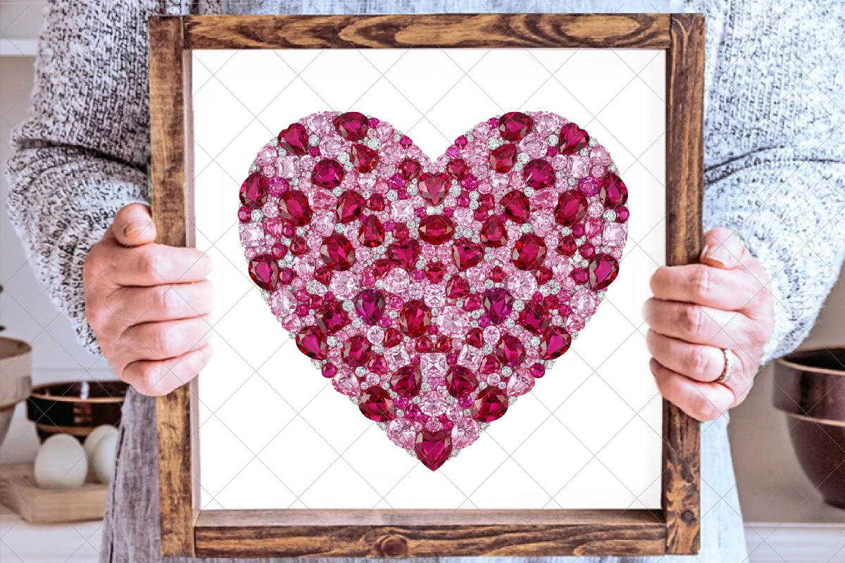 Diamond Glitter Valentine Heart Png, an Illustration by SinaCreation (Photo 5 of 6)