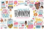 Feminism, letterings+graphics, an Education Illustration by Nina's Illustration Shop (Thumbnail 1 of 6)