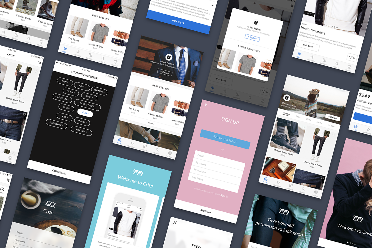 Crisp Ecommerce UI Kit for Sketch, a Product Mockup by Technopathy (Photo 2 of 4)