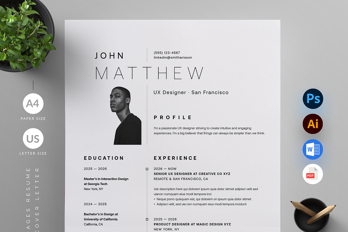 Resume/CV, a Resume Template by Reuix Studio (Photo 1 of 5)