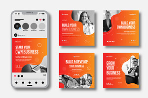 Business Social Media Post Template, a Social Media Template by MightyDesign