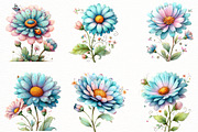 Whimsical Aster Clipart, an Illustration by Designworld (Thumbnail 4 of 7)