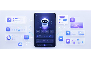 Artificial intelligence app concept, a Technology Photo by ZinetroN