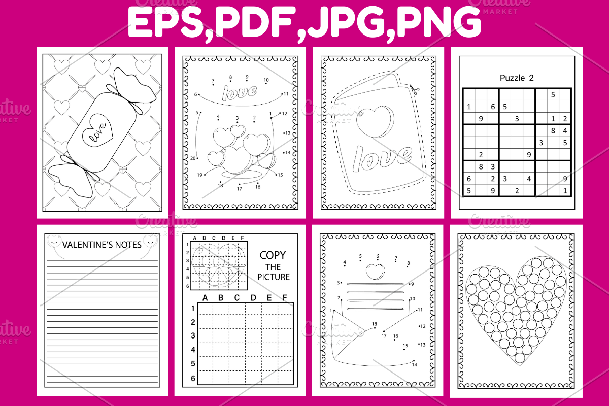 Valentine’s Activity Book V 1, a Seasonal Illustration by Coco Bloom (Photo 2 of 3)