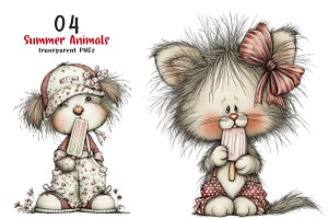 Summer Animals Clipart, an Illustration by SinaCreation