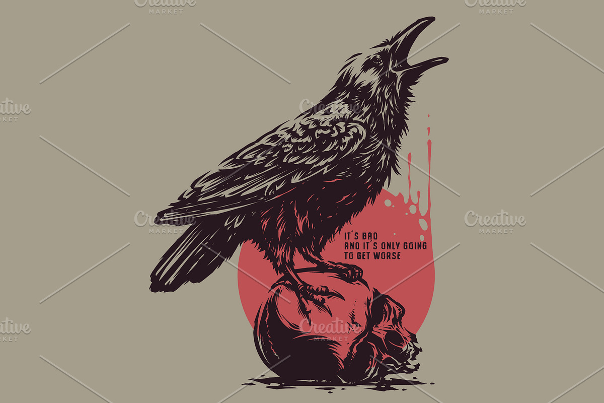 Raven, an Animal Illustration by daver2002ua (Photo 1 of 2)