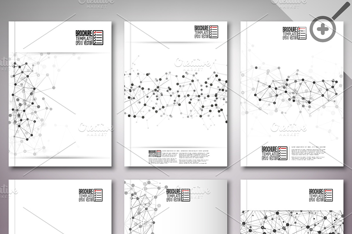 Brochure template with molecules, a Technology Illustration by VectorShop (Photo 3 of 5)