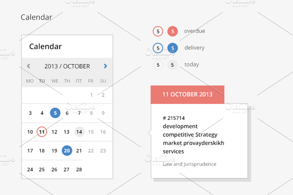 Social User Interface osetrov ui kit preview 3