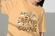 Coffee Typography T-shirt Design PNG, an Illustration by zahidhossainalif (Thumbnail 5 of 5)