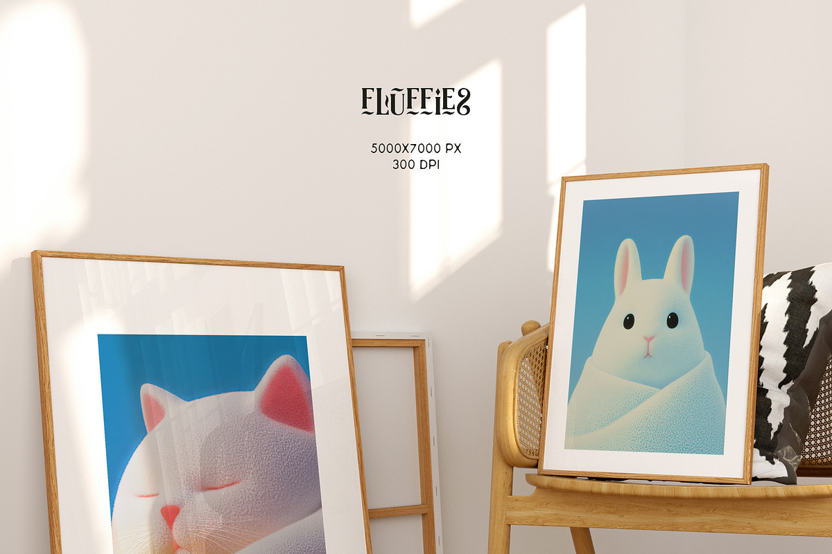 Fluffies: Trendy Kids Digital Prints, a Background Graphic by Purple (Photo 7 of 7)