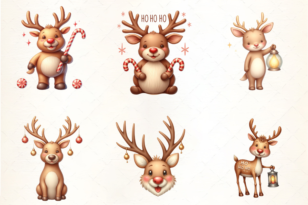HO HO HO Reindeer Christmas, an Illustration by CrexoraLab (Photo 2 of 5)