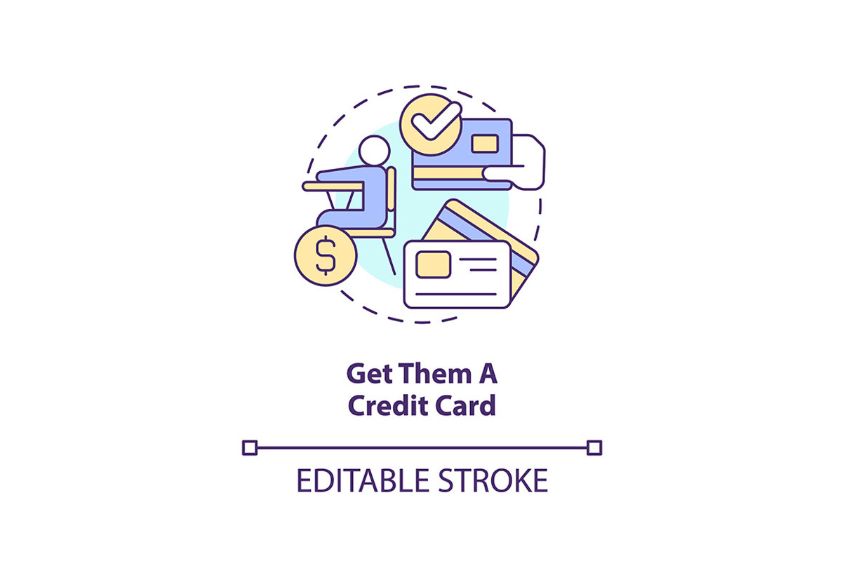Get them credit card concept icon, an Outline Icon by IMG Visuals