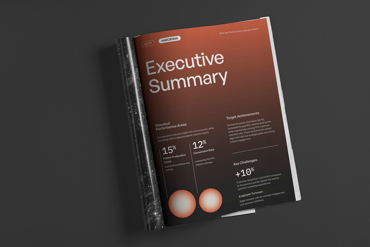 Modern KPI Report preview 3