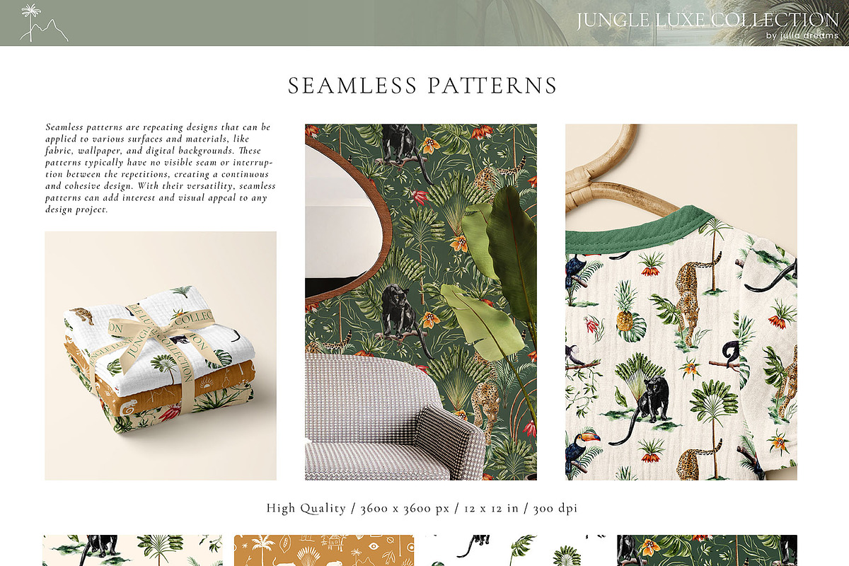 Jungle Luxe Watercolor Collection, an Object Graphic by Julia Dreams (Photo 3 of 12)