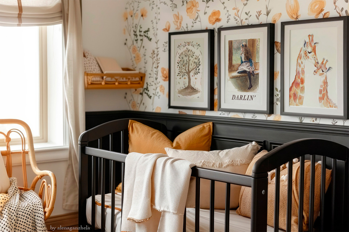 INFANT - vintage nursery art posters, a Background Graphic by alenaganzhela (Photo 2 of 8)