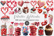 Valentine Watercolor Clipart, an Illustration by Designworld (Thumbnail 1 of 4)