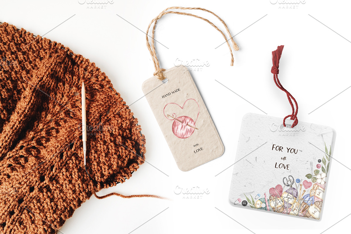 Watercolor Knitting Collection, a Work Illustration by MayaNavits (Photo 9 of 13)
