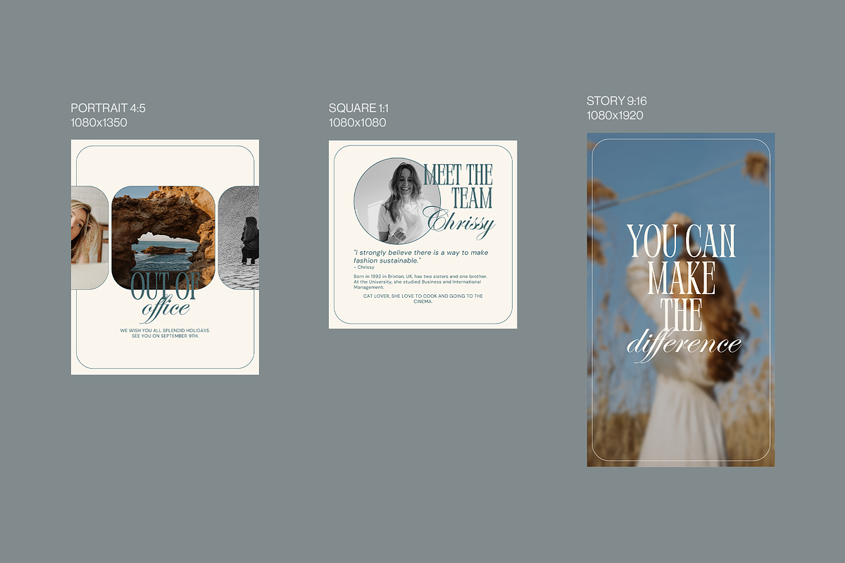 OPHELIA Social Media Kit Canva, a Social Media Template by Aire Studio (Photo 3 of 6)