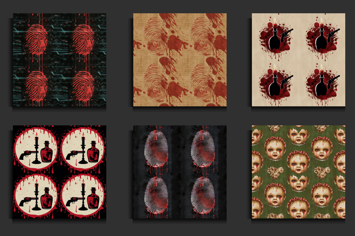 30 Crime Scene Seamless Patterns, a Pattern Graphic by protabsorkar11 (Photo 2 of 4)