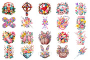 Easter Medical Clipart Bundle, a Seasonal Illustration by InkyQueenArt (Thumbnail 4 of 6)