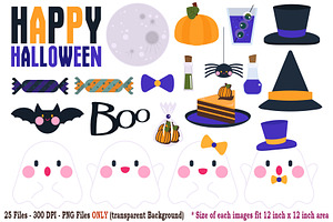 Happy Halloween Digital Clipart