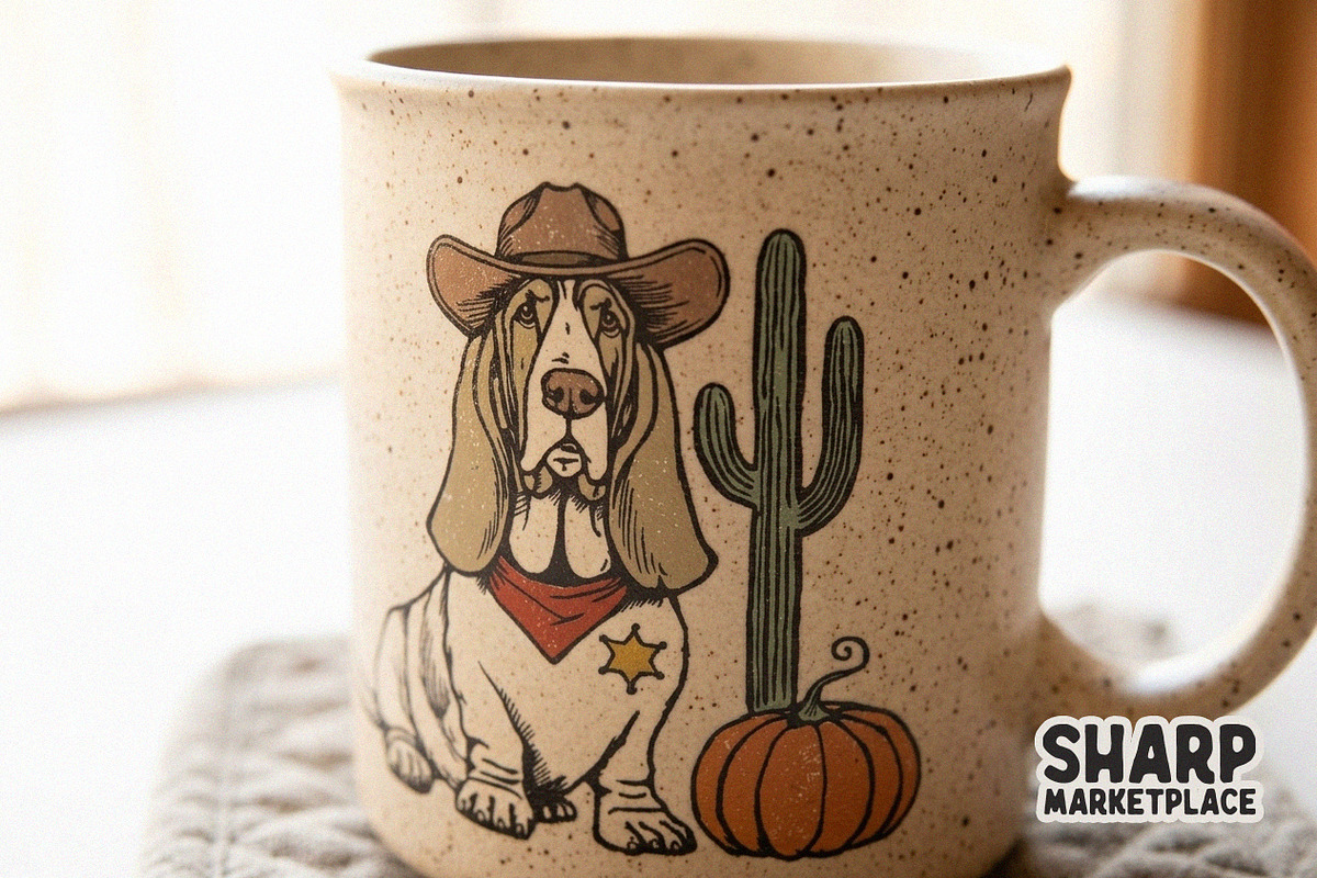 Basset Hound Sheriff With Cowboy, an Object Graphic by SharpMarketplace (Photo 3 of 6)