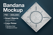 Bandana Mockup, a Product Mockup by Evan Molina (Thumbnail 1 of 4)