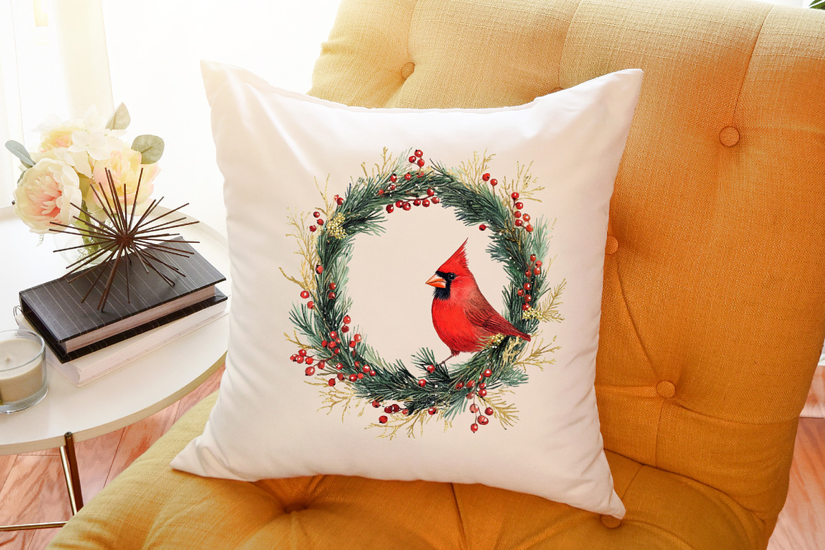 Red Cardinals Christmas Sublimation, an Illustration by Sublimation Artist (Photo 6 of 6)