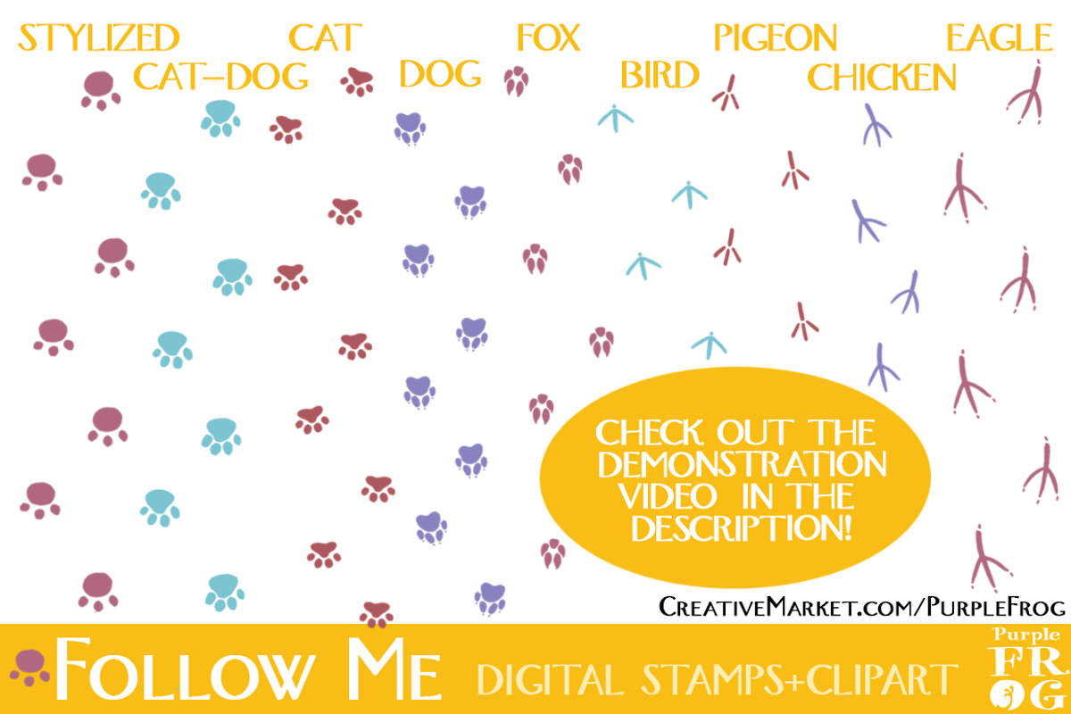 Follow Me - digital stamps / brushes, an Icon by Purple Frog (Photo 3 of 5)