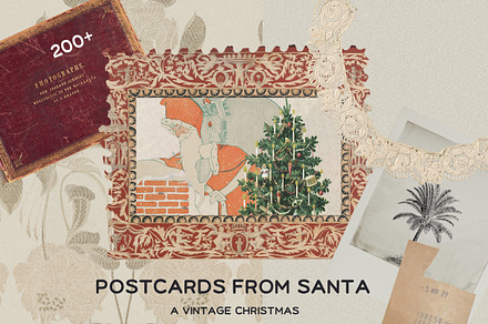 Vintage Christmas Mixed Media Set