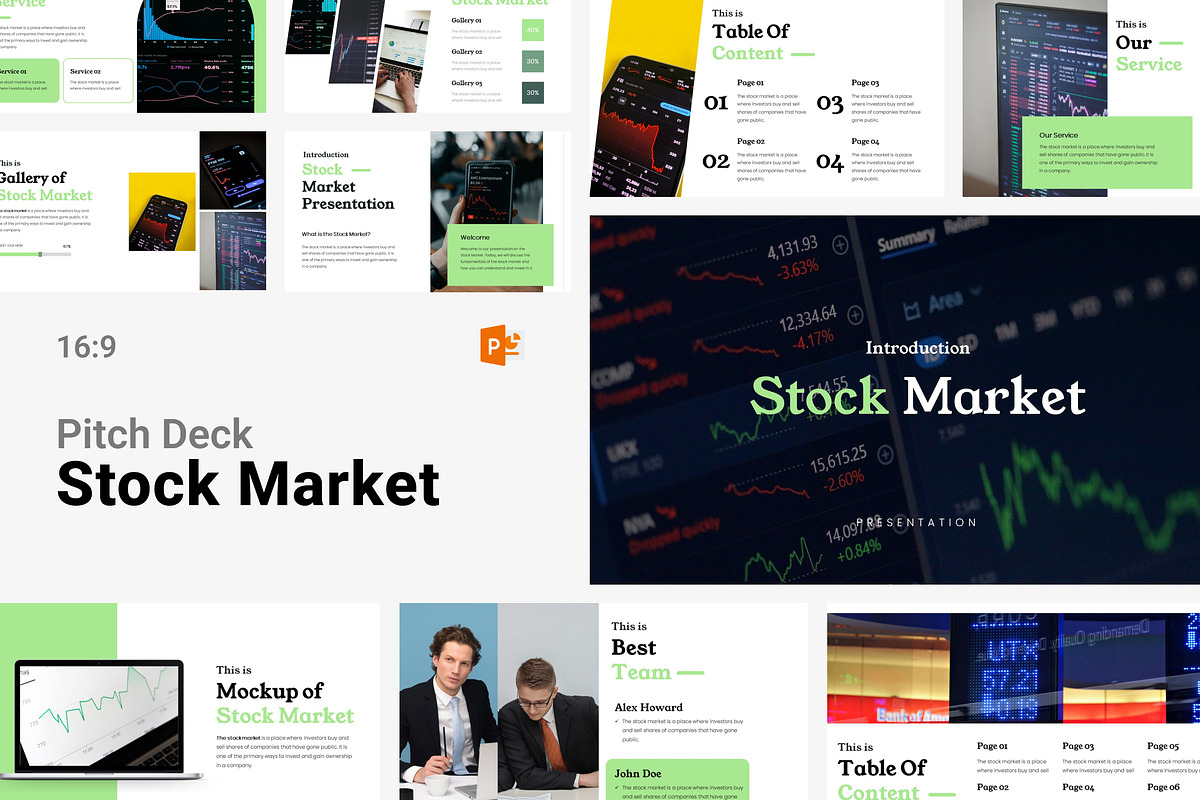 Market Stock - Presentation Template, a Templates & Theme by Eklip Studio (Photo 1 of 5)