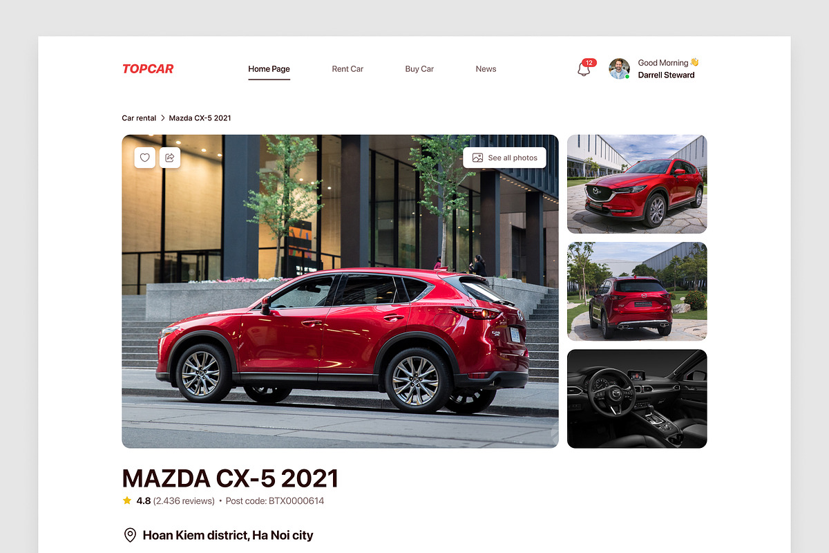Topcar - Buy, sell and rent a car, an UI Kit Template by TruongHuy10 (Photo 4 of 5)
