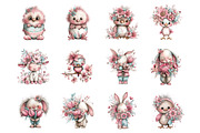 Whimsical spring clipart, an Illustration by SinaCreation (Thumbnail 2 of 11)
