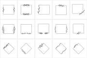 100 Hand Drawn Wreaths and Frames 2, a Work Illustration by NatalieArtShop (Thumbnail 10 of 16)