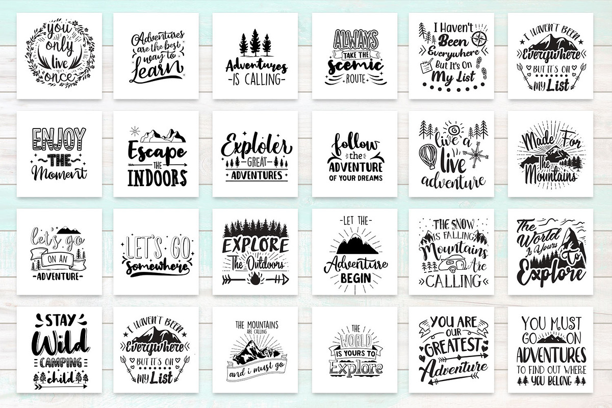 Outside Adventure Quotes and Graphic, an Illustration by beetlepixels (Photo 8 of 8)