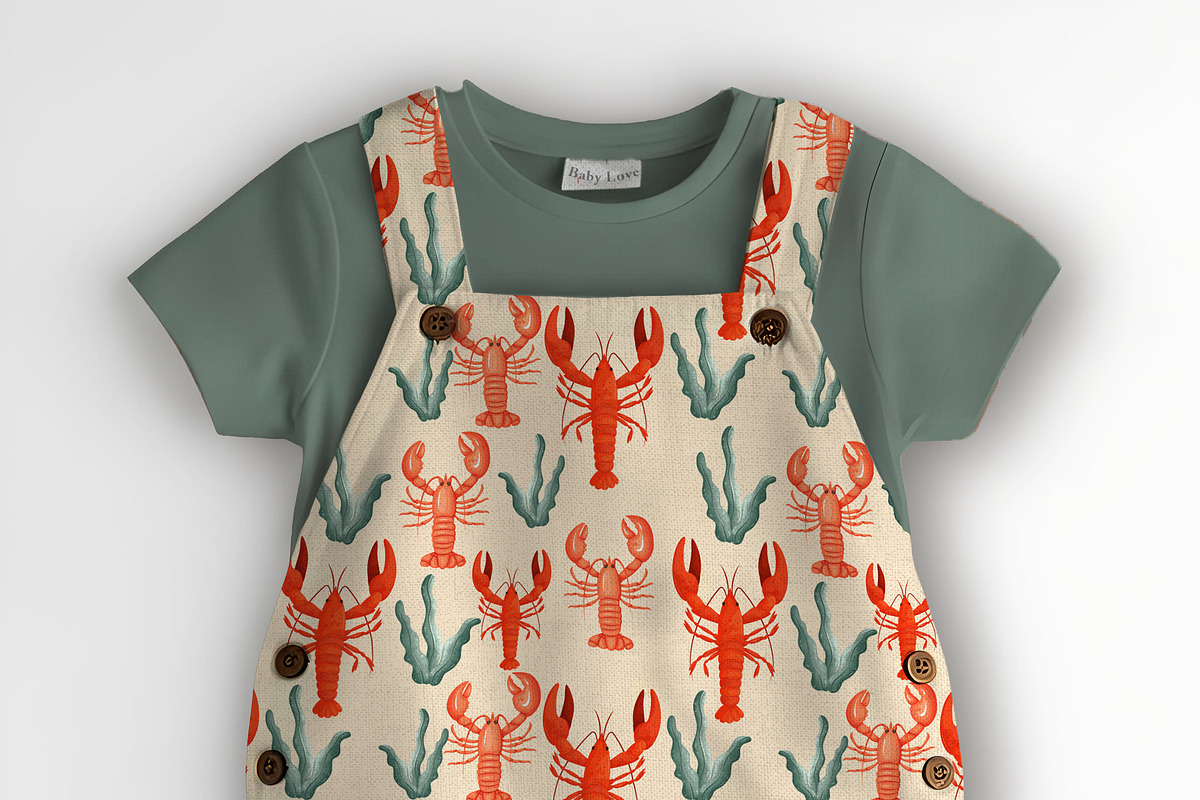 Baby Unisex Shortall Set Mockup, a Hoody Mockup by Nora Gad (Photo 9 of 16)
