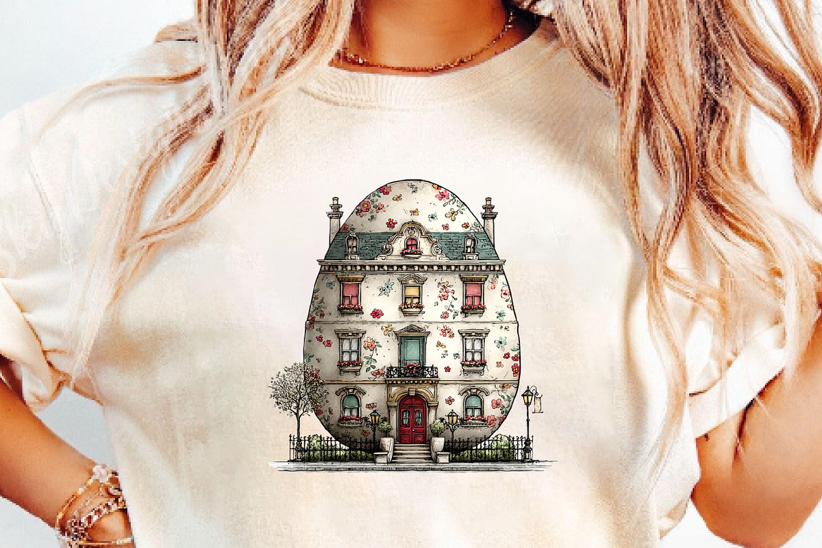 Watercolor Easter Egg House Clipart, an Illustration by DreamCafeArt (Photo 5 of 6)